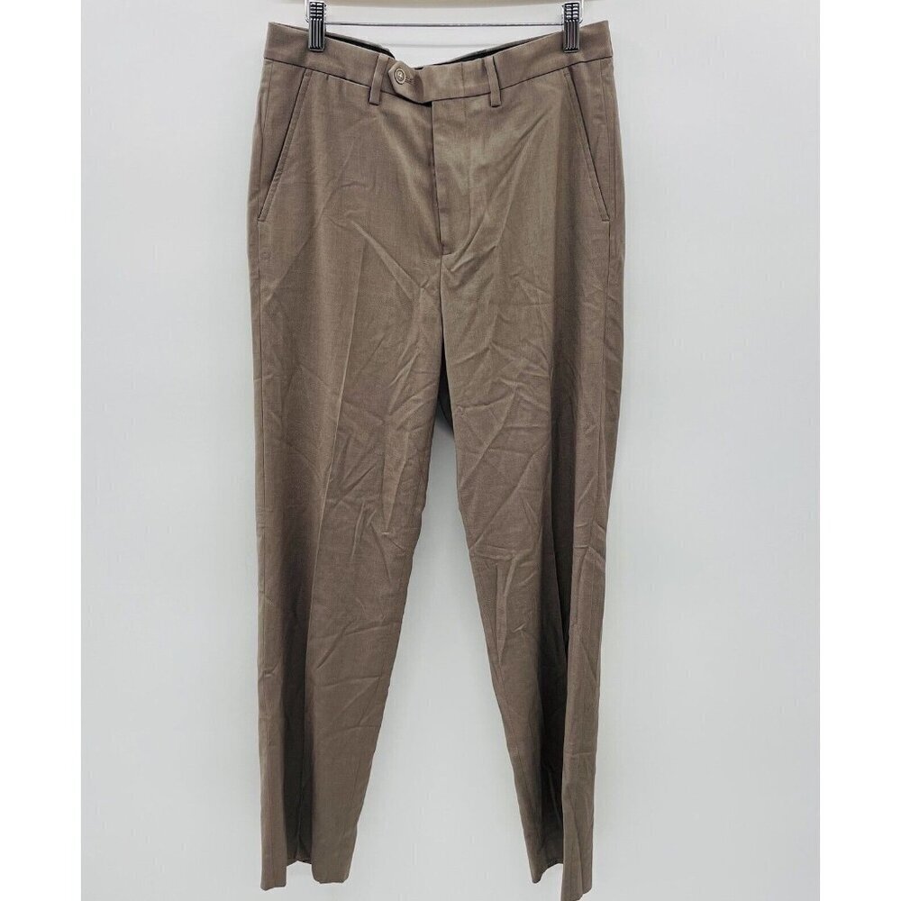 Nautica Mens Size 30W Modern-Fit Bi-Stretch Dress Suit Pants‎ in Brown NF2013